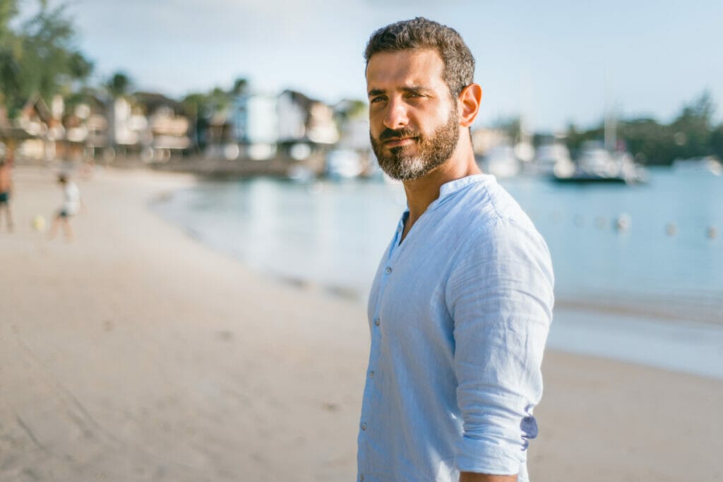 man on beach