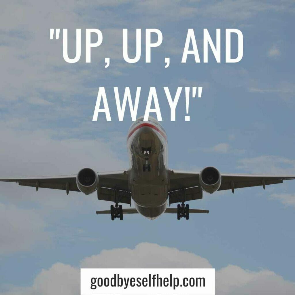 travel airplane caption